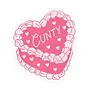 Cunty Heart Cake Sticker