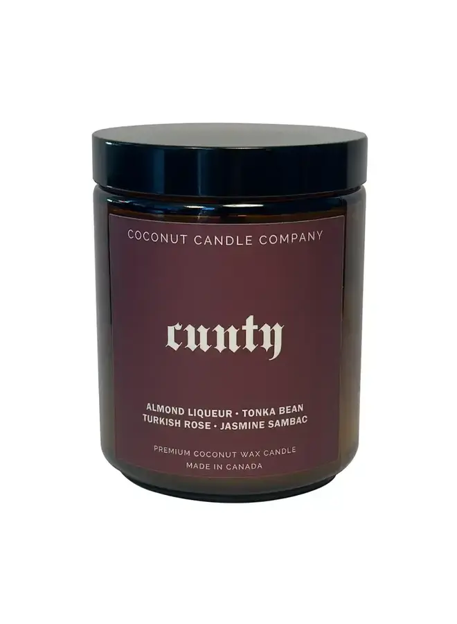 Cunty Almond Liqueur Tonka Bean Coconut Wax Candle 8oz Glass