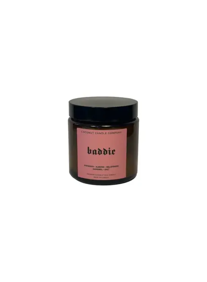 Baddie Pistachio, Almond, Heliotrope Coconut Wax Candle 4oz Glass