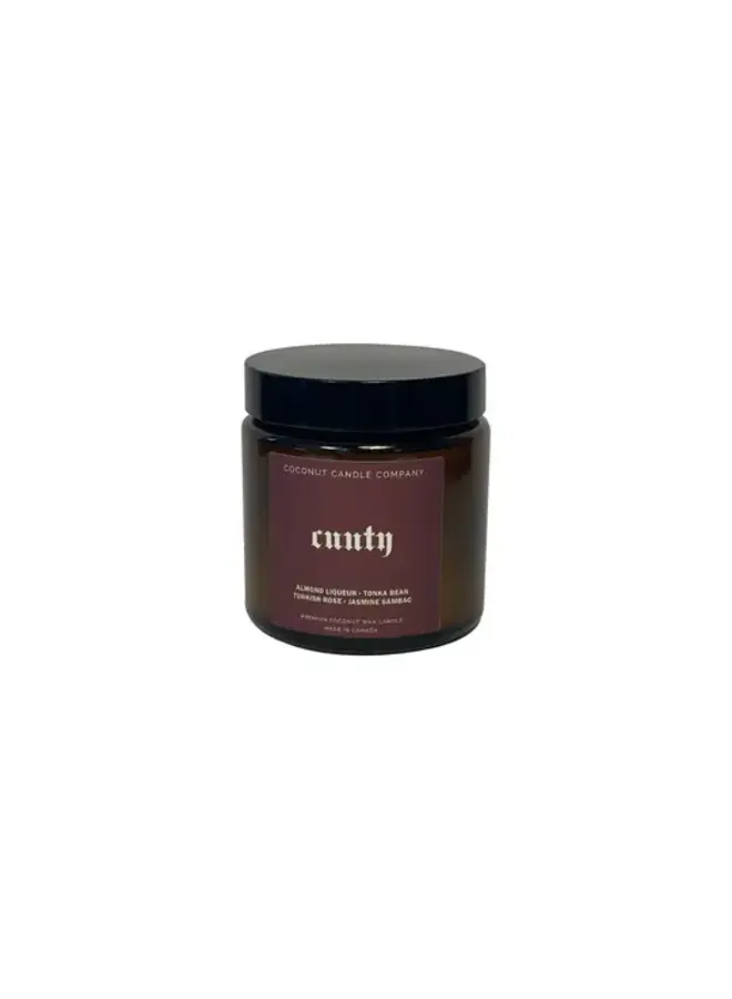 Cunty Almond Liqueur Tonka Bean Coconut Wax Candle 4oz Glass