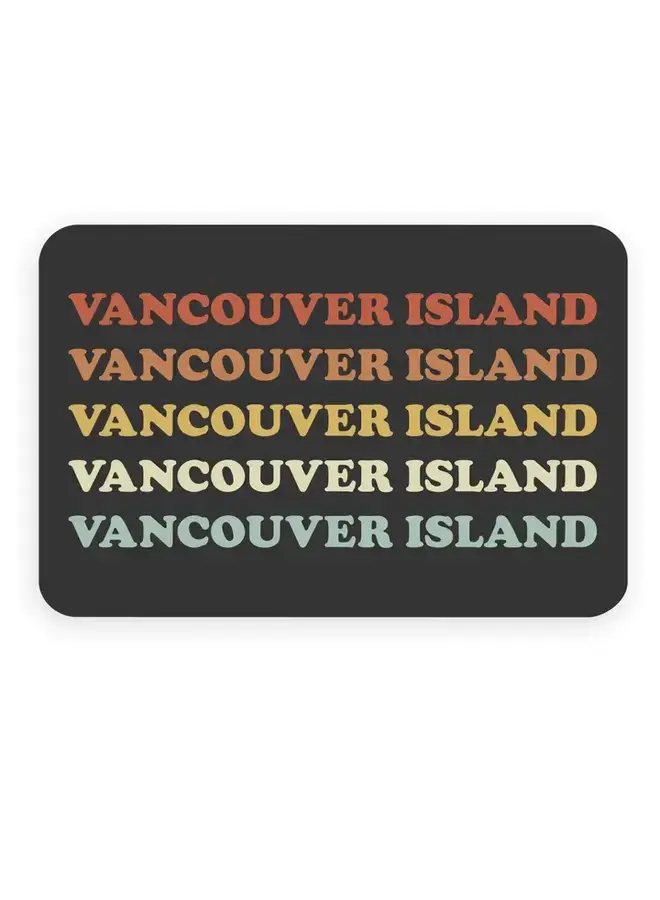 Vancouver Island Retro Sticker