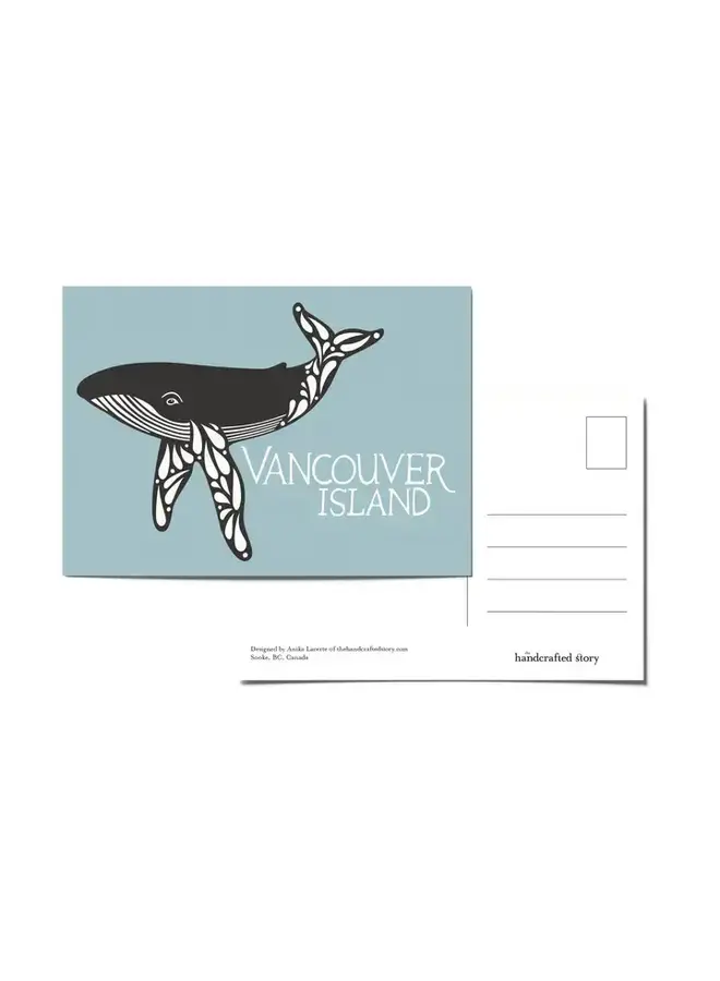 Postcard Humpback Whale (Vancouver Island)