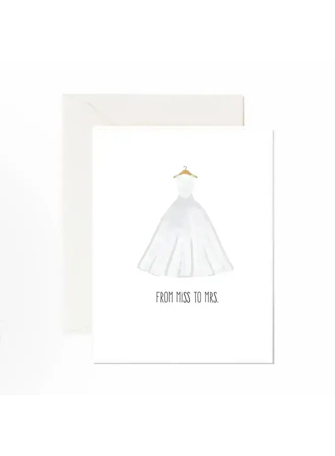 Miss To Mrs Card