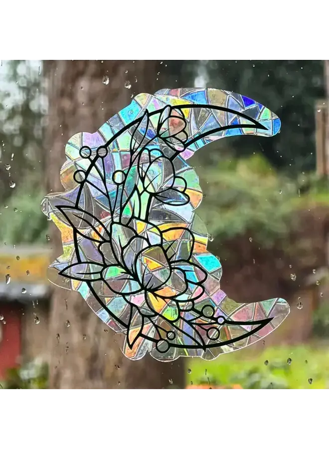 Floral Moon Suncatcher