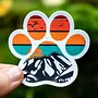 Mountain Sunset Paw Print Sticker