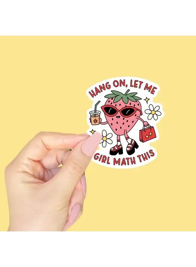 Hang On, Let Me Girl Math Sticker