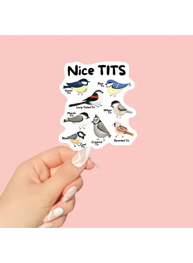 Nice Tits Bird Sticker
