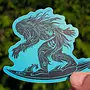 Surf Squatch Blue Sticker