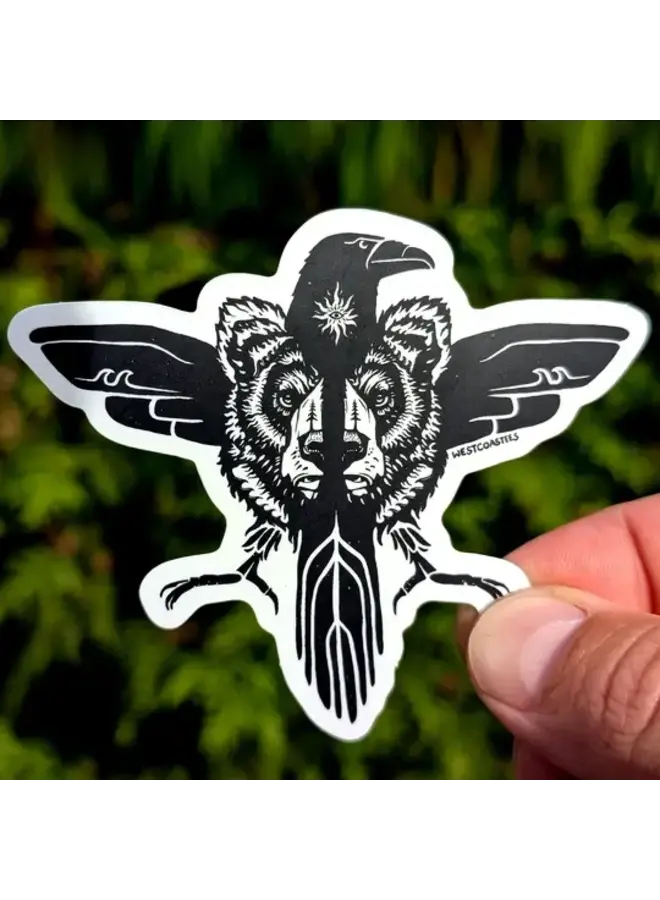 Raven Bear Sticker