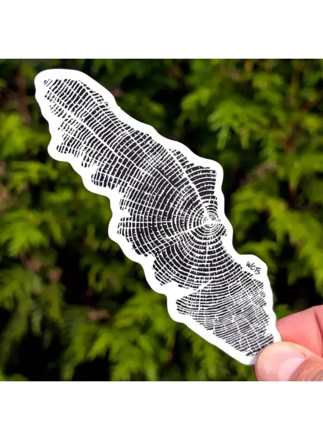 Woodgrain Island Sticker