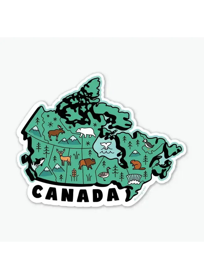 Map of Canada Sticker