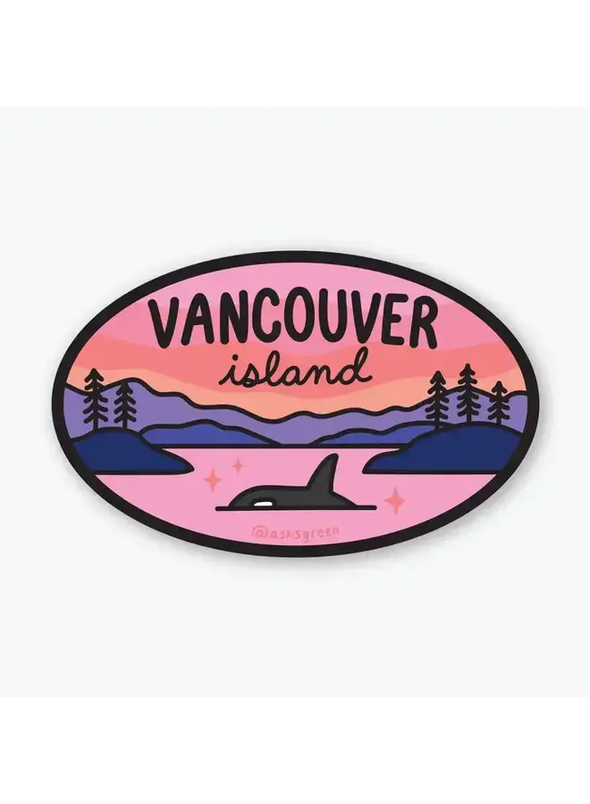 Retro Vancouver Island Sunset Sticker