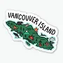 Vancouver Island Map Sticker