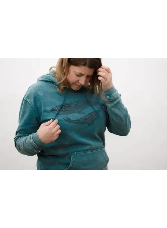 Teal Whale Hoodie