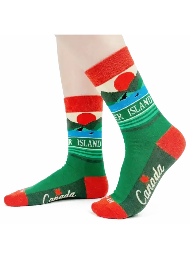 Vancouver Island Scenic Crew Socks