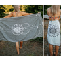 Charcoal Sunflower 100% Cotton Turkish Towel