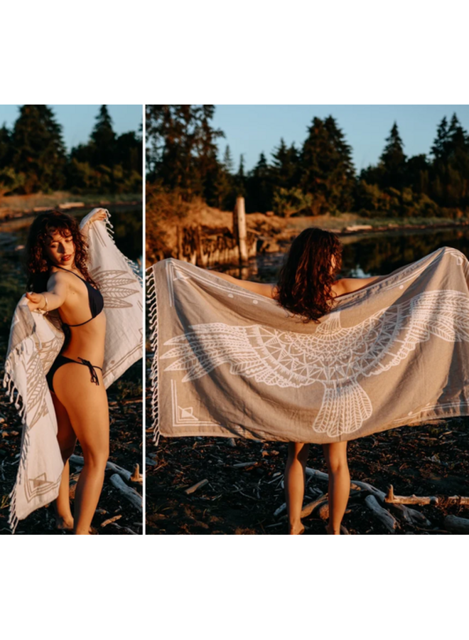 Driftwood Raven 100% Cotton Turkish Towel