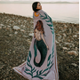 Coastal Mermaid 100% Cotton Woven Blanket