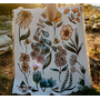 West Coast Wildflowers & Bees 100% Cotton Woven Blanket