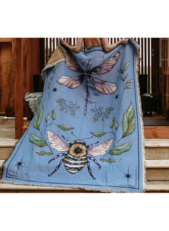 West Coast Garden 100% Cotton Woven Blanket