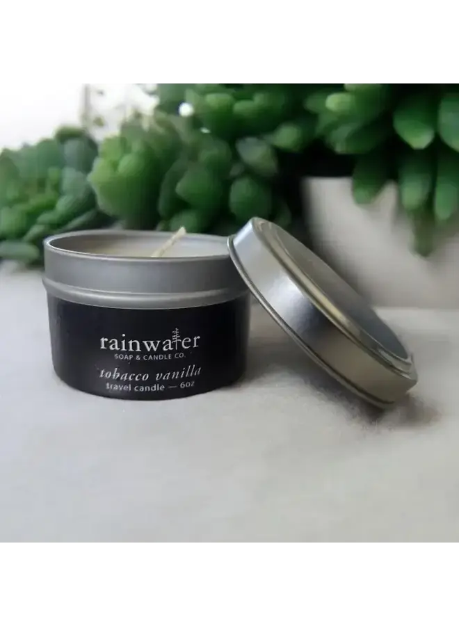 Tobacco Vanilla Soy Wax Travel Candle
