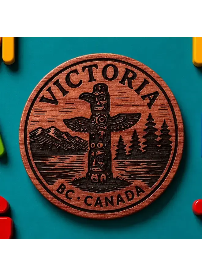 Victoria Totem Pole Fridge Magnet