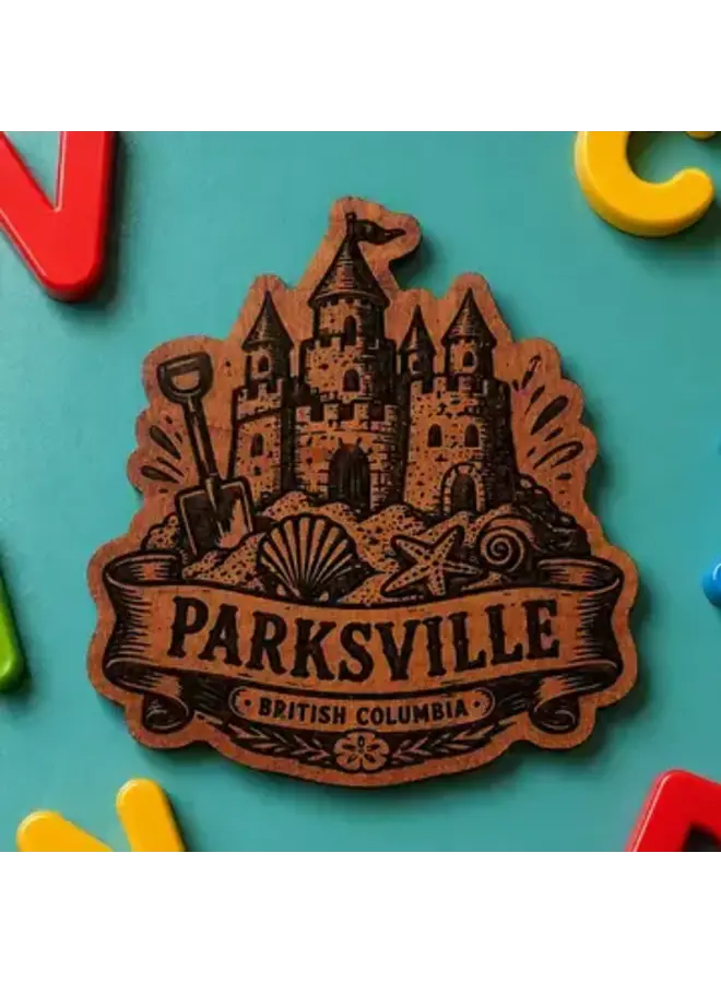 Parksville Sand Castle Red Cedar Fridge Magnet