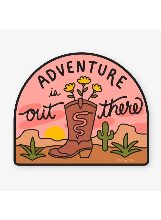 Adventure is out there Sticker