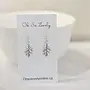 Oakley Oak Tree Leaf Earrings Silver