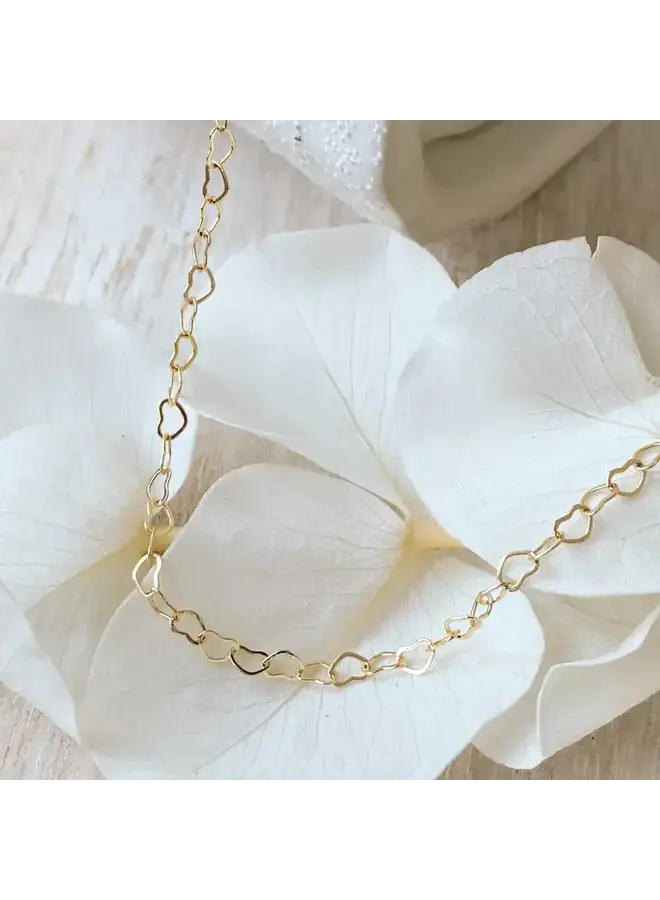 The Sweetheart Chain Gold 18"