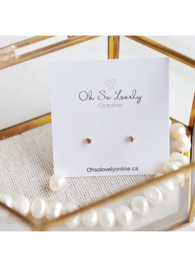 Birthstone Stud Earring Set