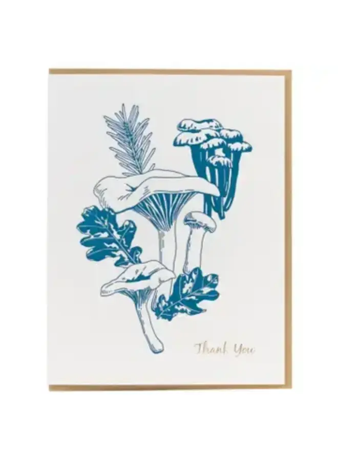 Chanterelle Mushroom Thank You Card