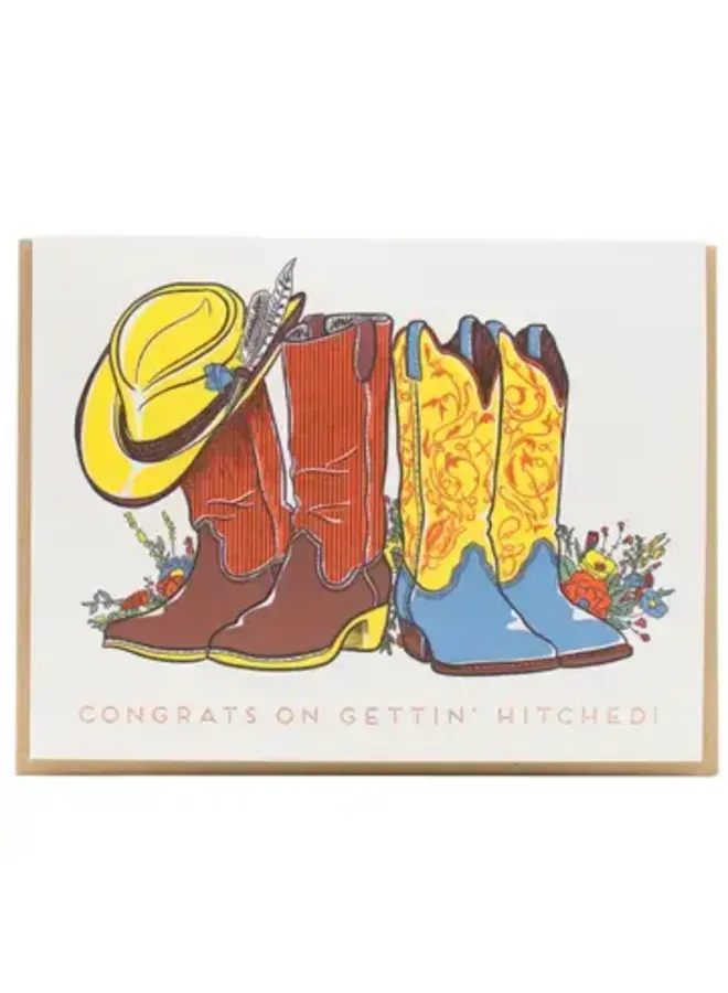 Wedding Country Boots Card