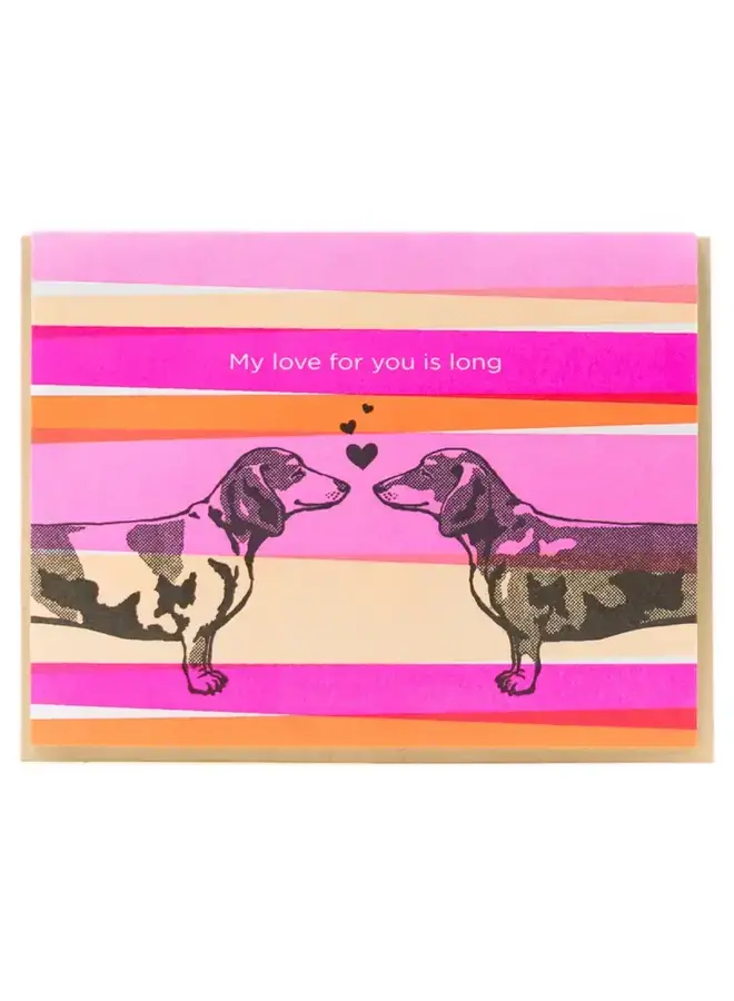 Wiener Dog Love Card