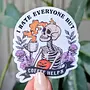 I Hate Everyone But Coffee Helps Sticker