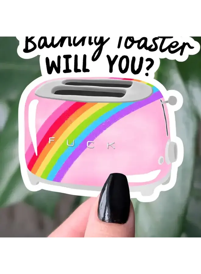 Bathing Toaster Sticker