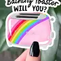 Bathing Toaster Sticker