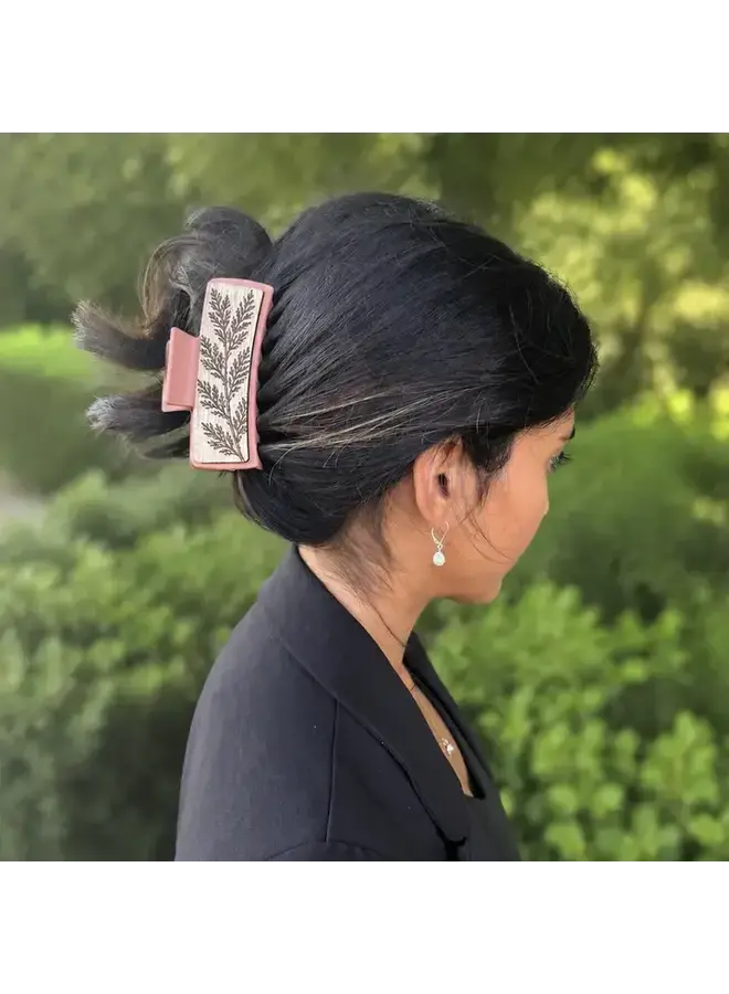 Cedar Wood Hair Clip Large
