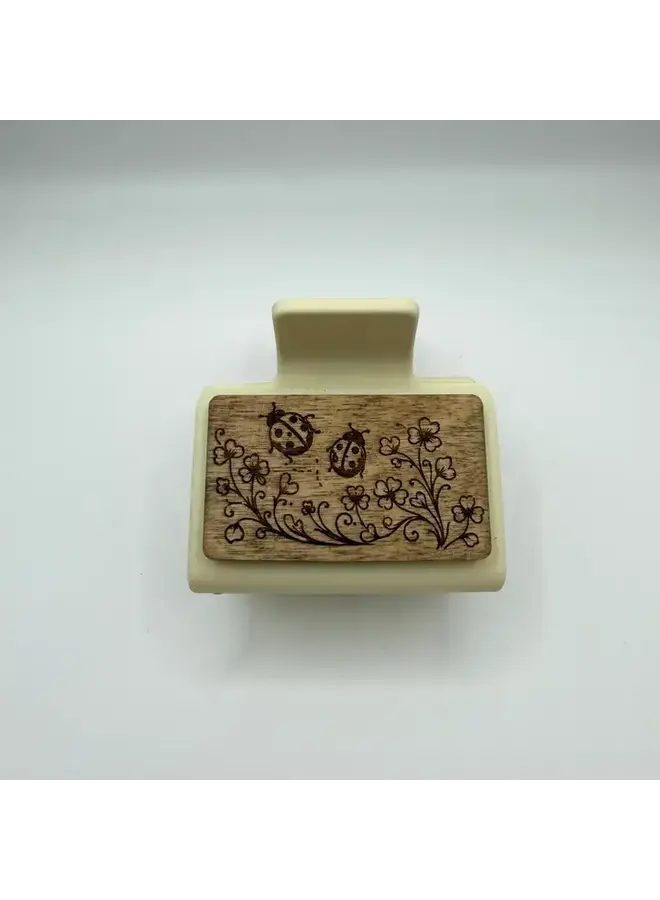 Ladybug Wood Hair Clip Small