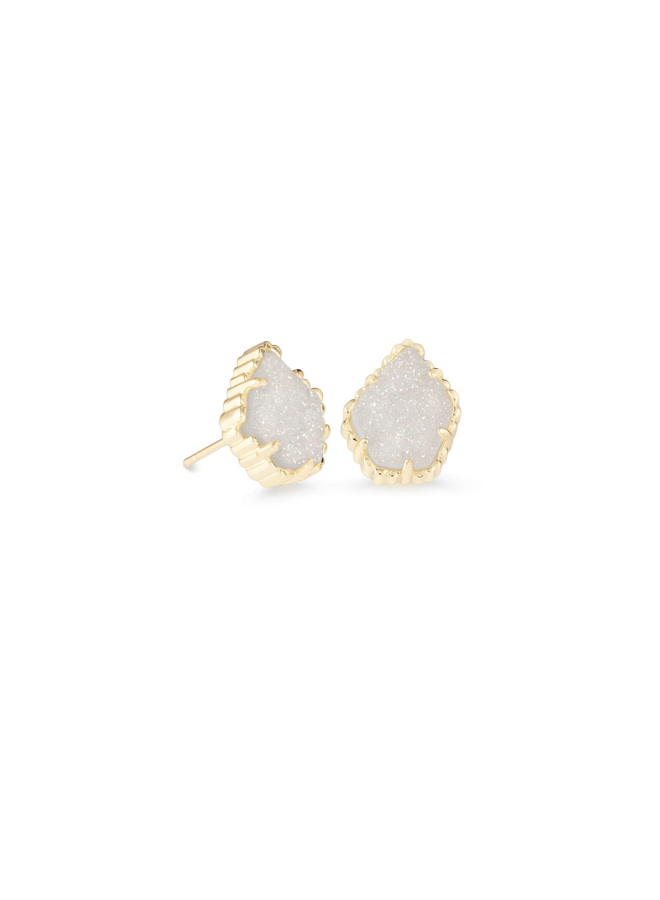 Tessa Stud Earring- Gold Drusy Collection