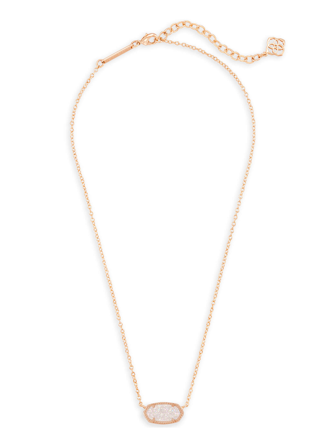 Elisa Necklace- Rose Gold Drusy Collection