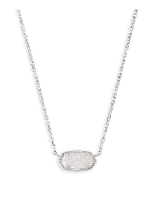 Elisa Necklace- Rhodium Drusy Collection