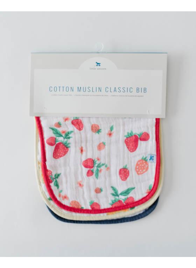 Cotton Muslin Classic Bib 3 Pack - Uptown Exclusives