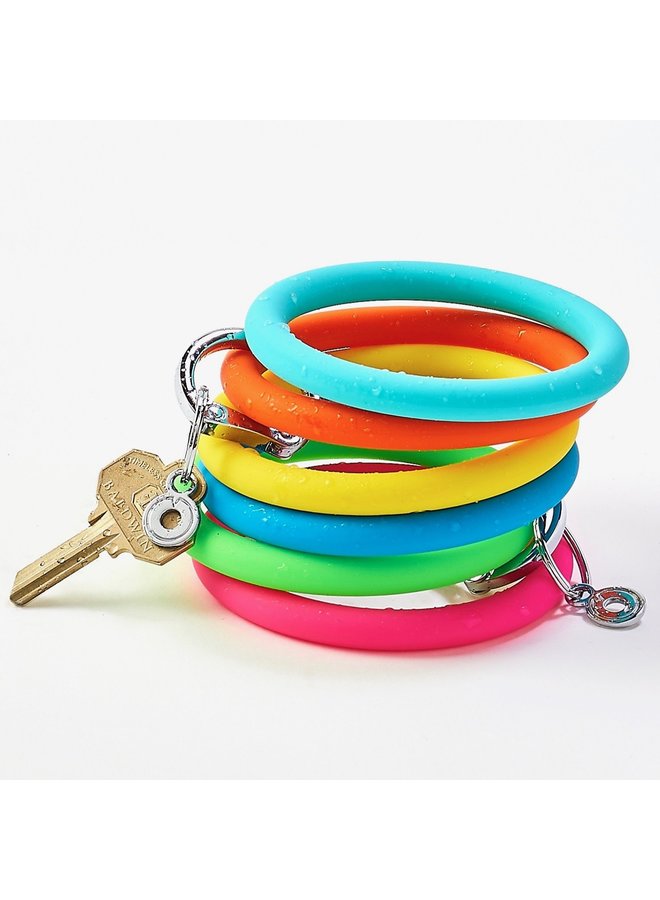 Silicone O-Venture Key Rings- Brights