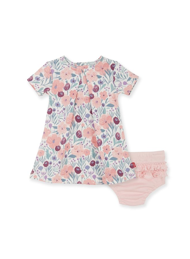 Mayfair Organic Cotton Dress and Diaper Cover Set