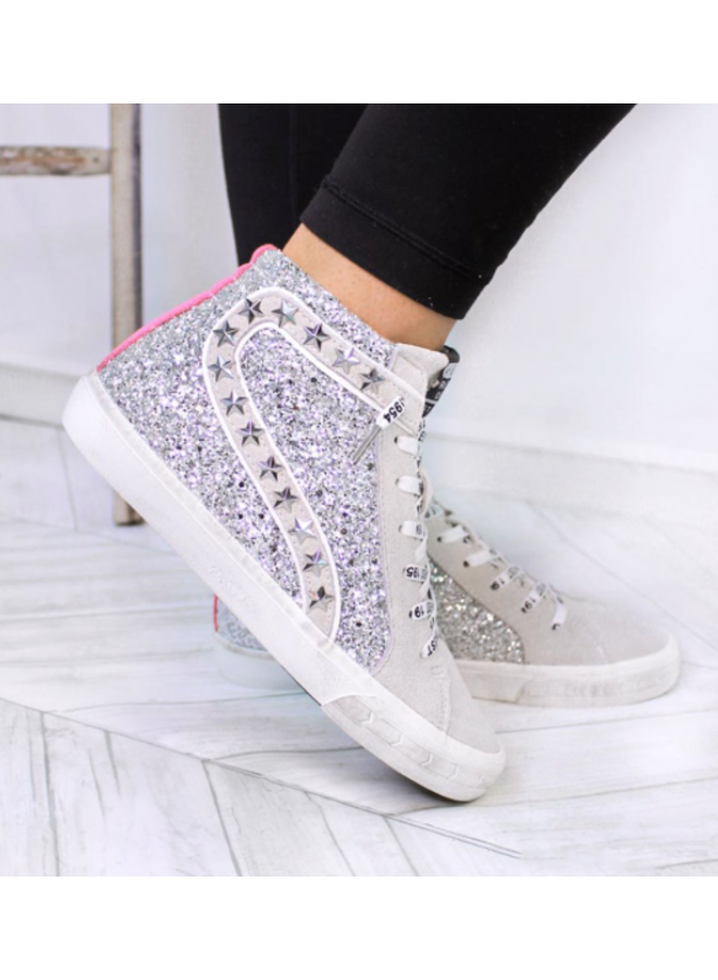 Vintage Havana Bounce Silver/Gold Glitter Sneaker - Rhinestone Angel