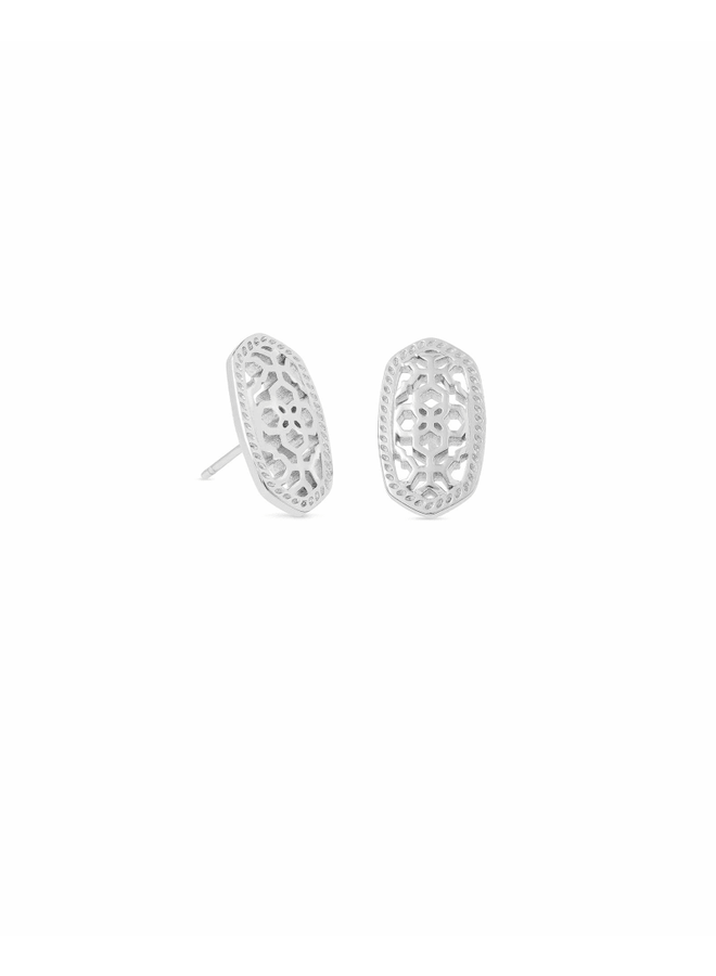 Ellie Stud Earring- Rhodium