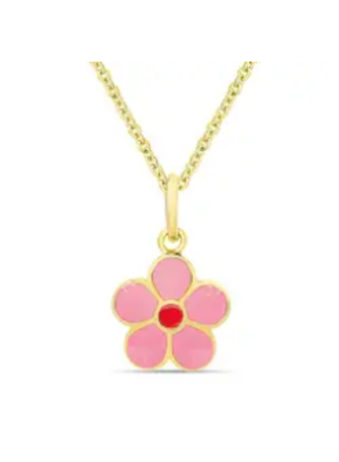Pink & Red Flower Necklace