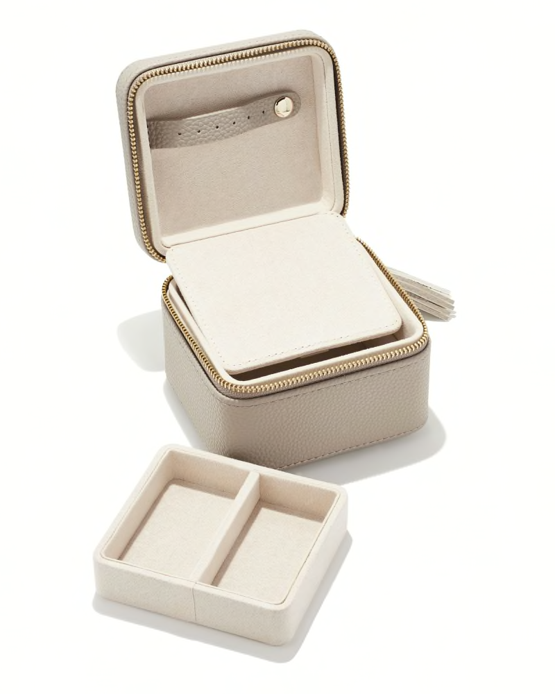 Cosmetic & Jewelry Case in Taupe