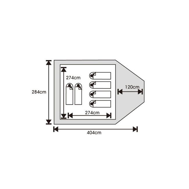 Hotcore Hotcore Discovery 6 Tent Green